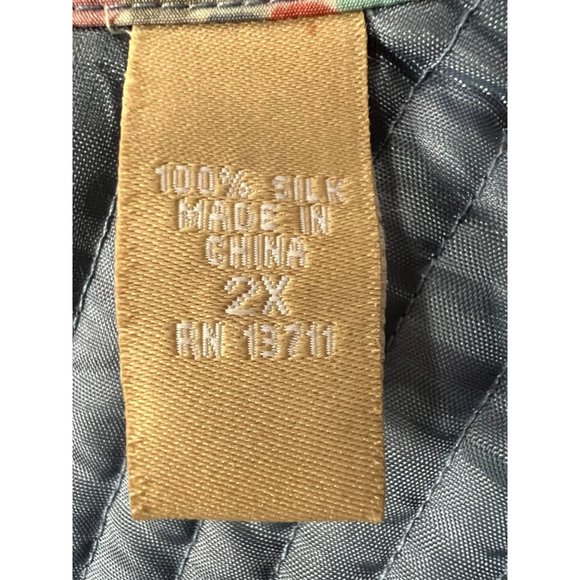 Kate Hill Plus Size Quilted Jacket Size 2X Multi Color Confetti Pattern Silk - Picture 9 of 16